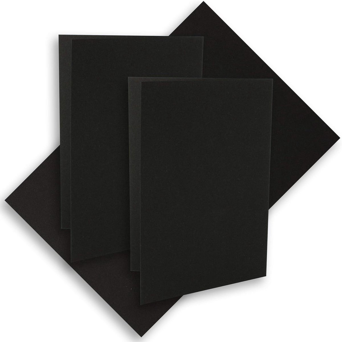 Kraftpapier vouwkaarten - Dubbele kaarten blanco kaarten - Uitnodigingen maken - Natuurlijk gerecycled materiaal - DIN A5 - Zwart