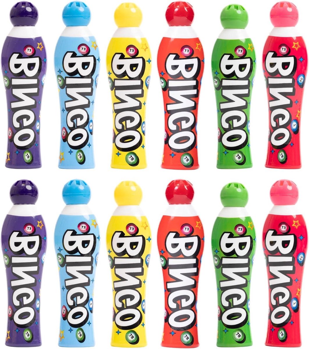 Bingo Dabbers - Markers Stiften - Bingo Spelen - Easy-Grip Ontwerp - 12 Stuks - Meerkleurig