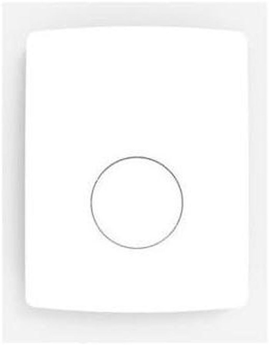 Urinal Afdekplaat - Spoelplaat Bedieningsplaat - Hygiënisch Werken - Handbediend Pneumatisch - 126x162x17mm - Wit