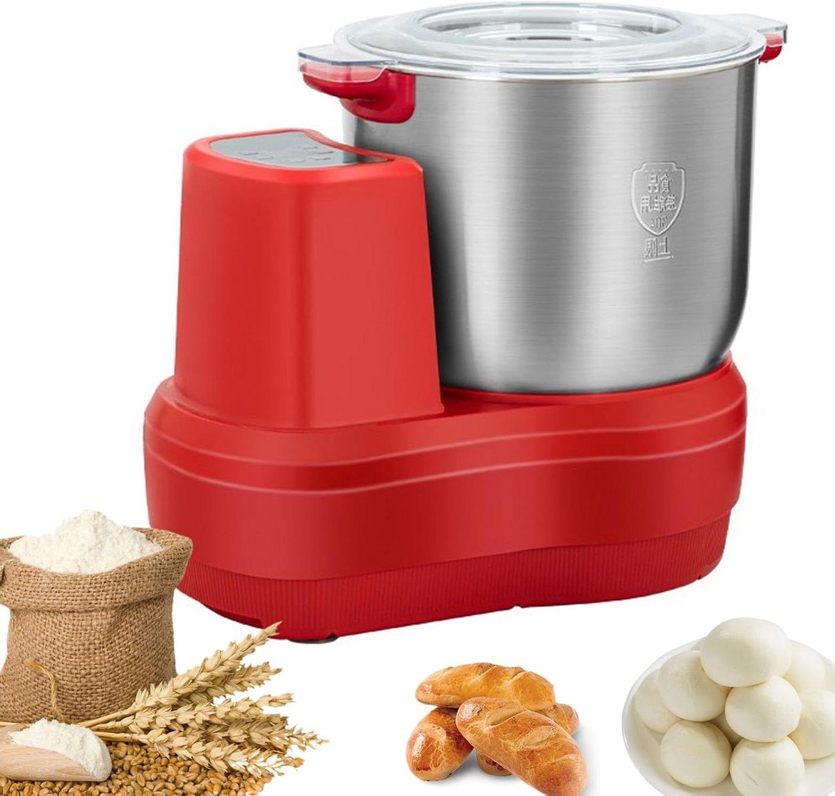 Elektrische Deegmaker - Deegkneedmachine Mixer - Brood Bakken - Met Fermentatiefunctie - 10 Liter - Zilver