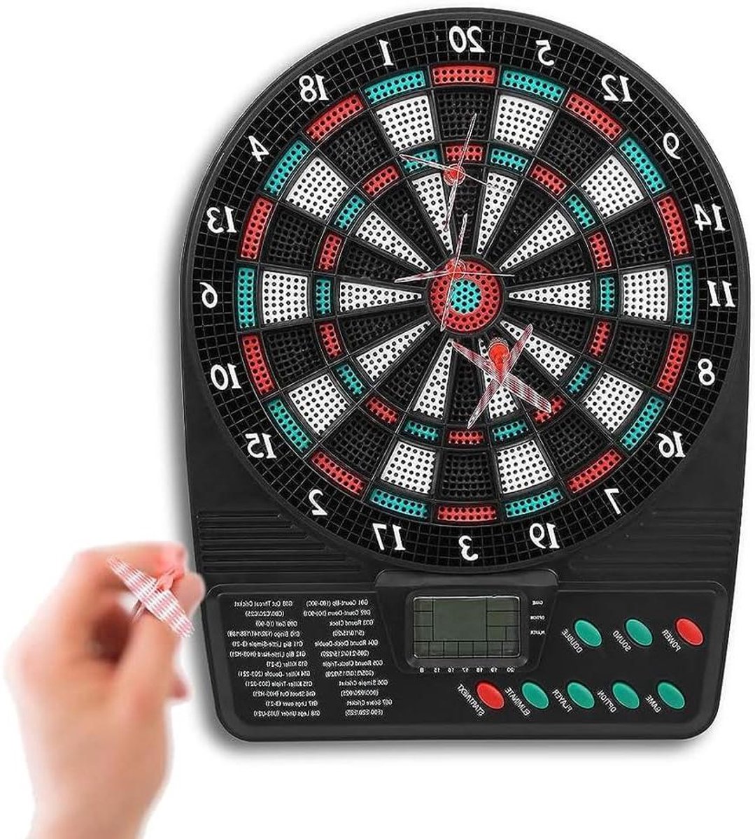 Elektronisch Dartbord - Dartspel Set - Familie Entertainment - Automatische Score - 20.5 x 26.5 cm - Zwart