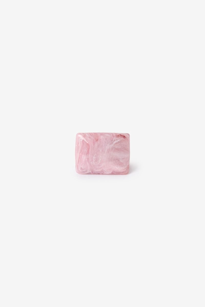 Sissy-Boy - Lichtroze vierkante resin ring
