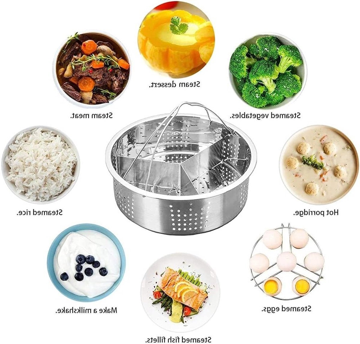 3-Delige Stoompan Accessoireset voor 21 cm Instant Pot thumbnail 6