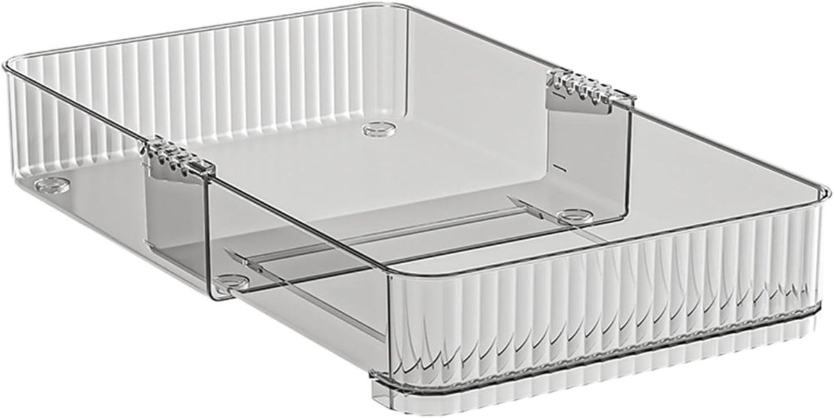 Bol.com Lade Organizer - Opbergbak - Ruimte Indelen - Uittrekbaar Ontwerp - 6x10x6 cm - Transparant aanbieding