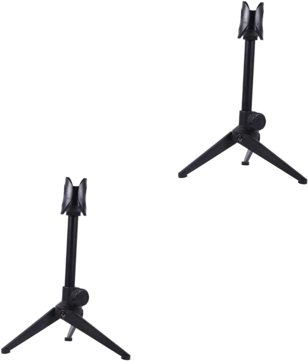 Microfoon Standaard - Tafelhouder Microfoon - Studio Opnames - Verstelbare Hoogte - 20.5 cm - Zwart