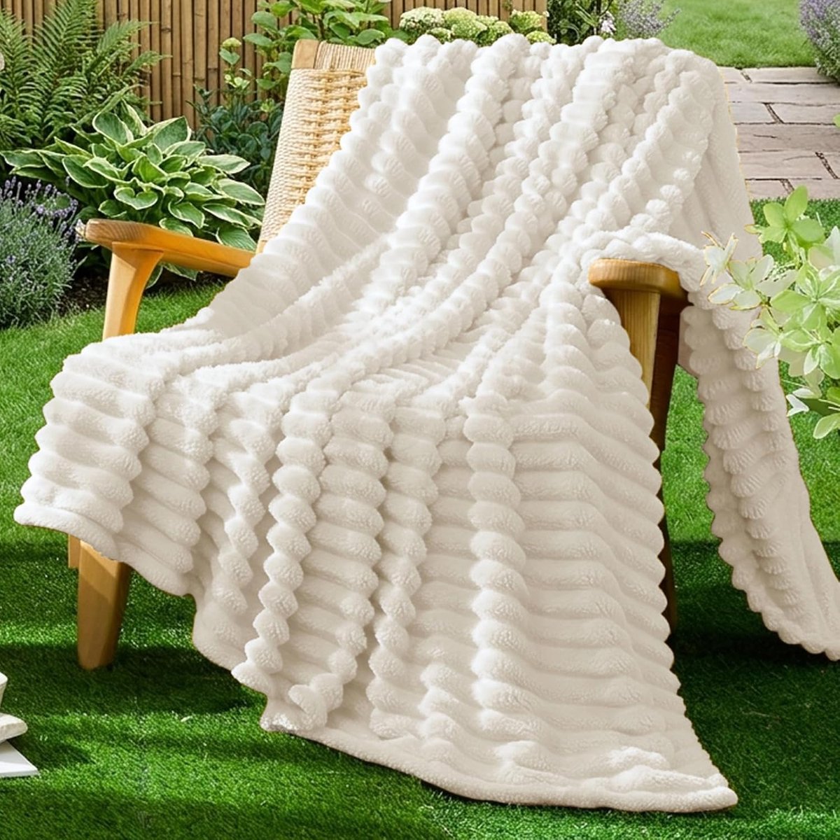 JeiibrZui Kuscheldecke - 150x200 cm - 1 Stuks - Zacht Flanel - Beige - Lichtgewicht Deko voor Woonkamer en Slaapkamer