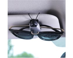 Brilhouder Clips - Zonnebrilhouder Auto - Veilig Opbergen - Dubbele Bescherming Schuim - Universele Pasvorm - Zilver