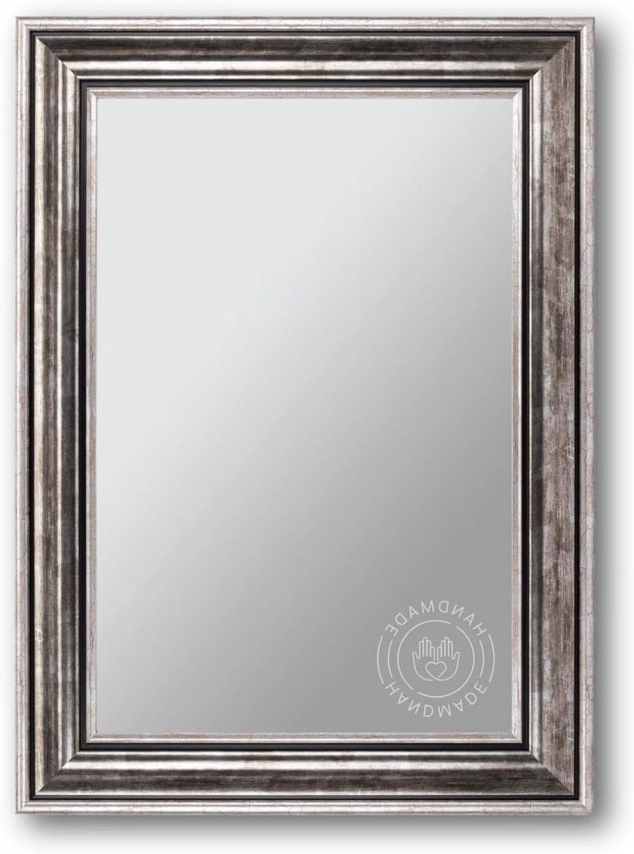Wandspiegel Antiek Zilver - Barok Spiegel - Slaapkamer Decoratie - Handgemaakt in Duitsland - 70x155 cm - Zilver Antiek