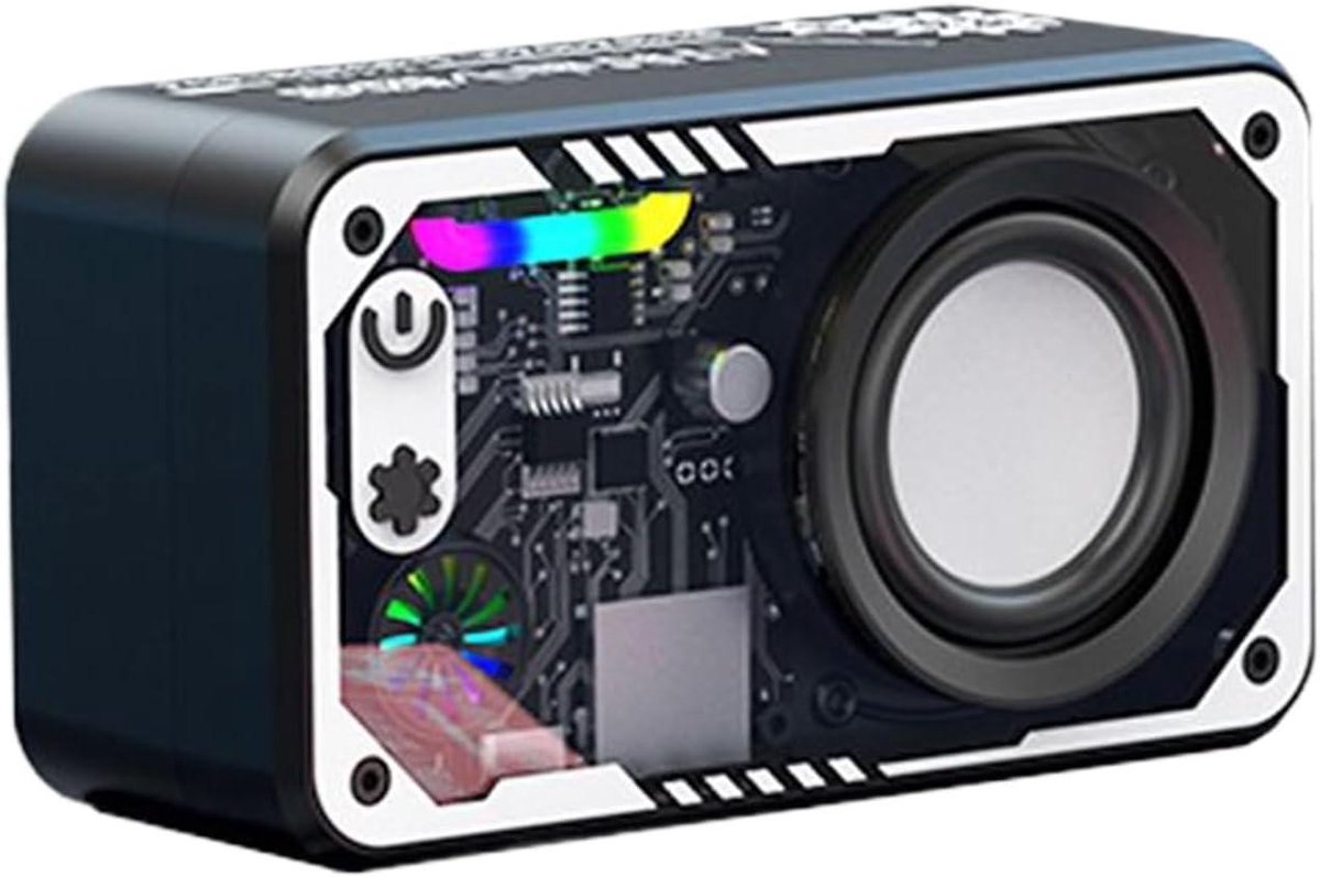 Draadloze Luidspreker - Robot Speaker - Feest Muziek - 3D Surround Sound - 15.3 cm - Zwart