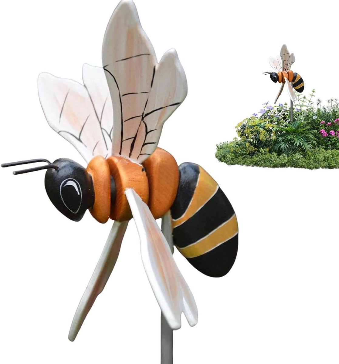 Outdoor Wind Game, Decorative Windmill, Wooden Wind Spinner for Patio, Garden, Decoration