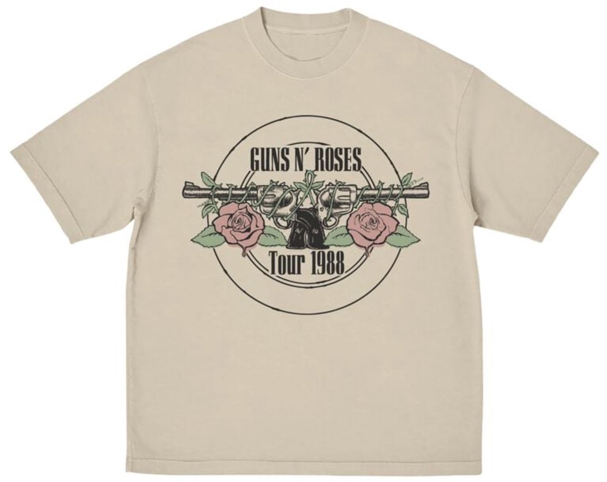 Guns N' Roses Jungle Tour 1988 Heren T-shirt - beige - 3XL