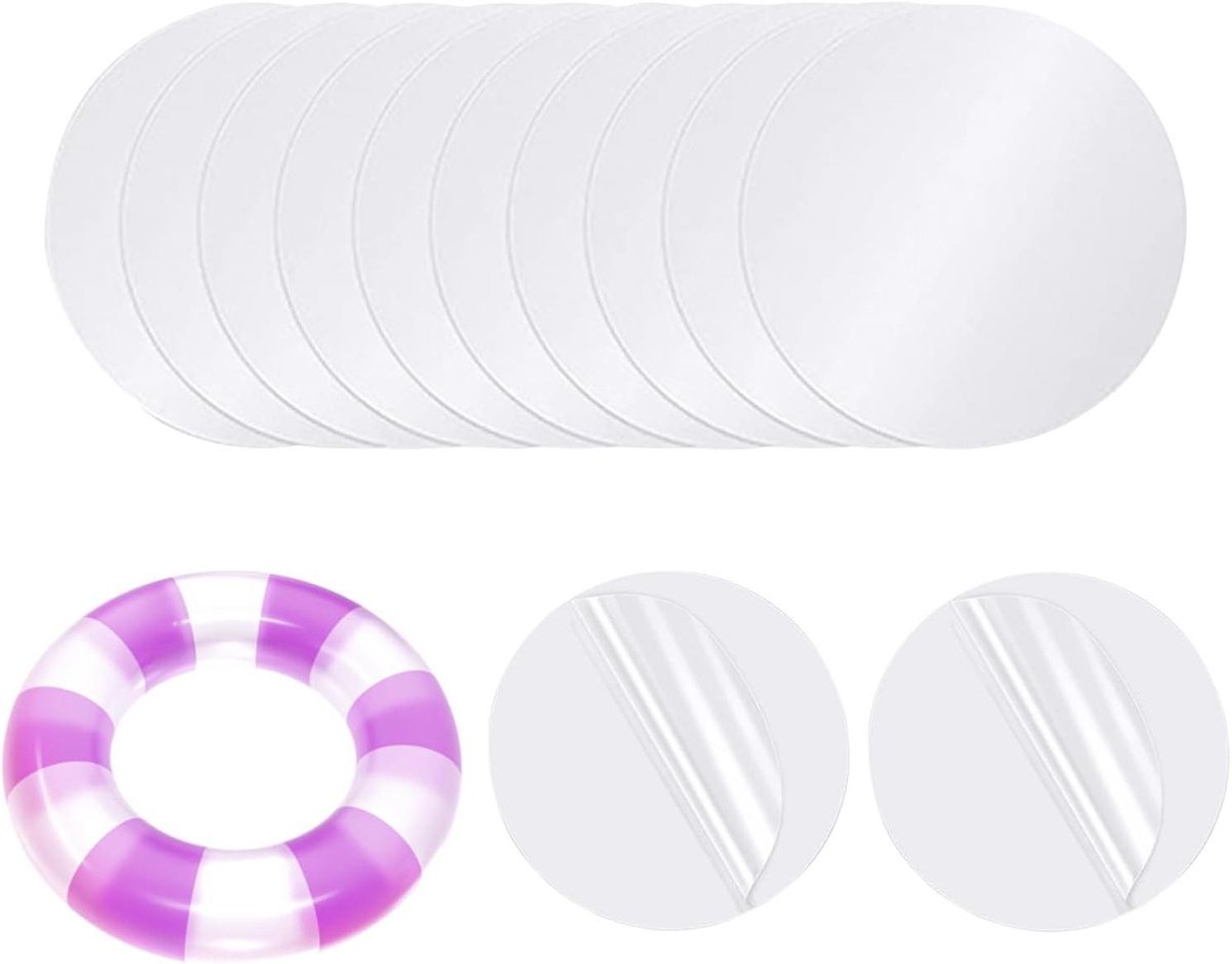 Reparatieset Zwembad - Patch Set - Lekken Dichten - Zelfklevend Waterdicht - 12 Stuks - Transparant