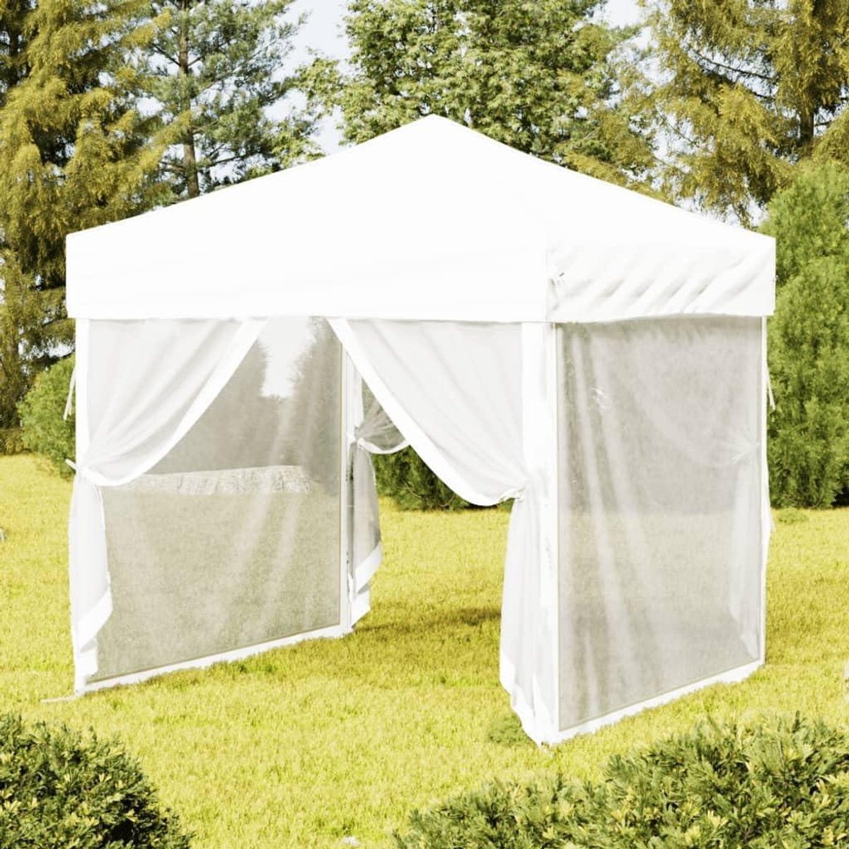 Opvouwbare partytent - Paviljoen tuinfeest - Outdoor evenementen - Waterafstotend UV-bestendig - 2 x 2 meter - Wit