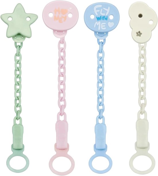 Fopspeenketting Zacht - Speenclip Houder - Baby Comfort - Universele Pasvorm - 15.7 cm - Roze — afbeelding 2