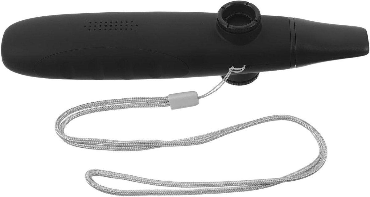 Kleine Kazoo - Muziekinstrument - Muziek Maken - Dubbele Klankgaten - 18 cm - Zwart