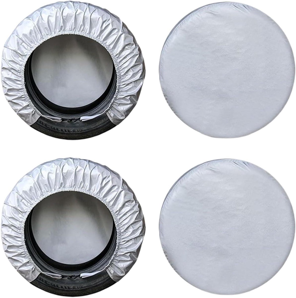 Bandenhoezen Set - Reservewielhoes Bandenbeschermers - Banden Opslag - Waterdicht Stofdicht - 60-99 cm - Grijs