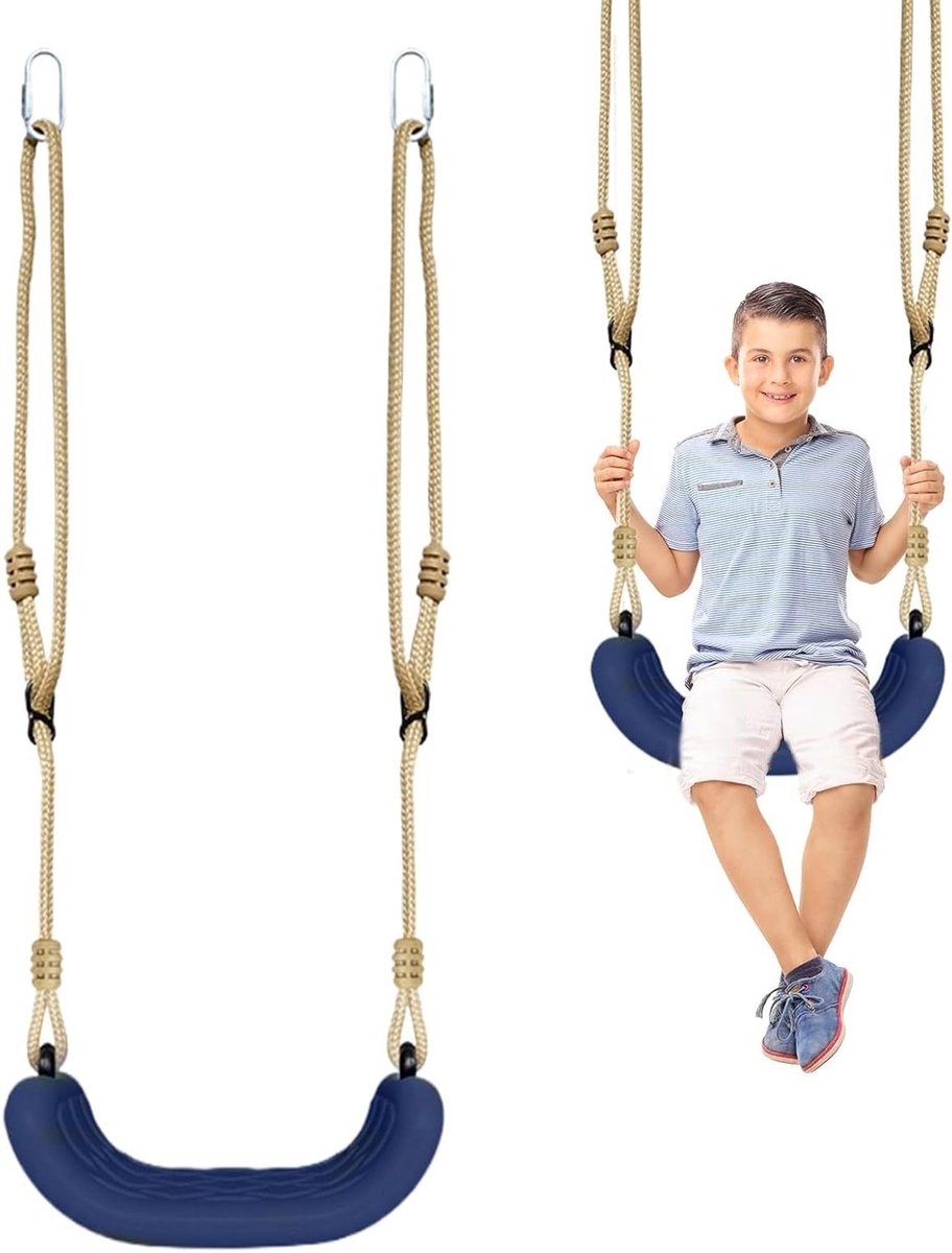 Kinderschommelzitje - Schommelstoel buiten - Buiten spelen - Verstelbare touwlengte - 200 kg draagvermogen - Willekeurig