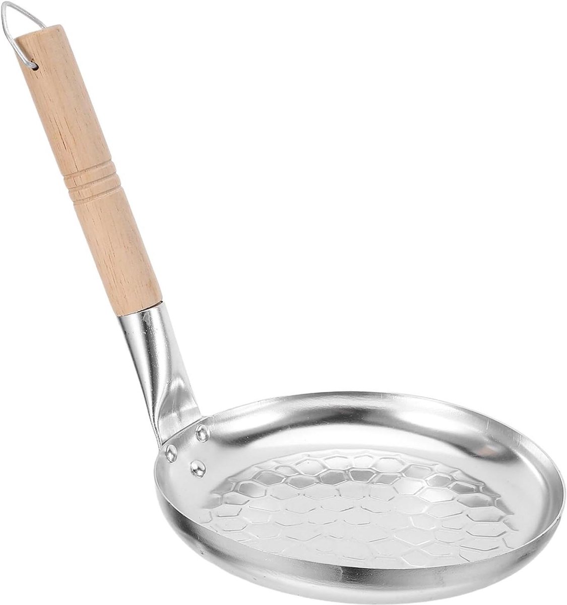 Koekenpan Wok - Omeletpan Grill - Ontbijt Bereiden - Antiaanbaklaag - 20 cm - Zilver