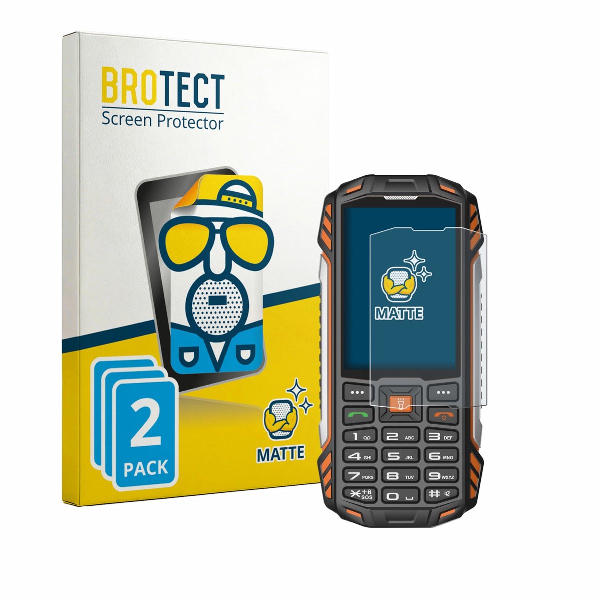 BROTECT - Screenprotector voor Hammer H Power Plus LTE - Folie Beschermfolie matte 2 Stuks
