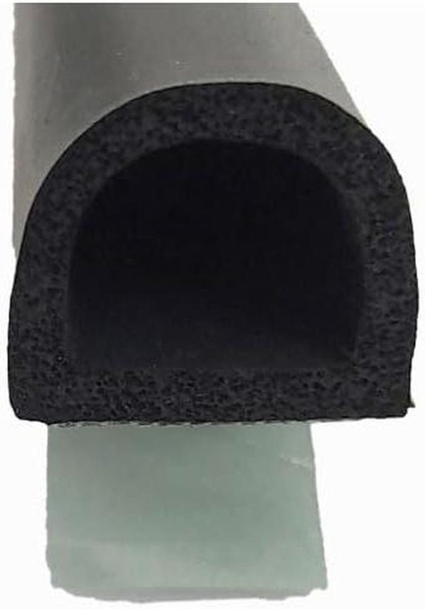 Mosrubber D-Profiel - Tochtband Zelfklevend - Afdichten Ramen - Duurzaam EPDM Materiaal - 100 Meter Rol - Zwart