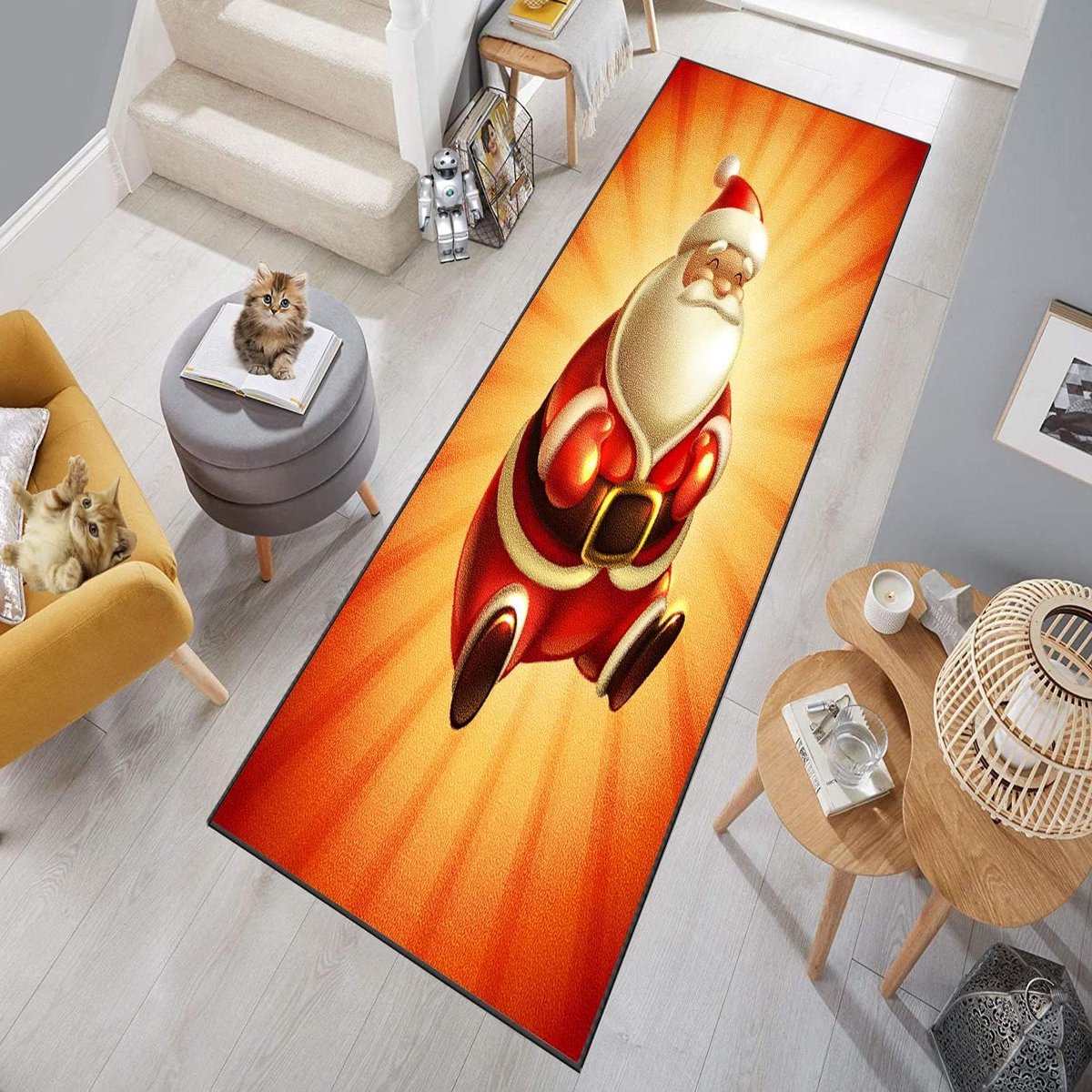 Loper voor hal, 100 x 160 cm, vloerkleden en lopers, superzacht, absorberend, antislip, mi
