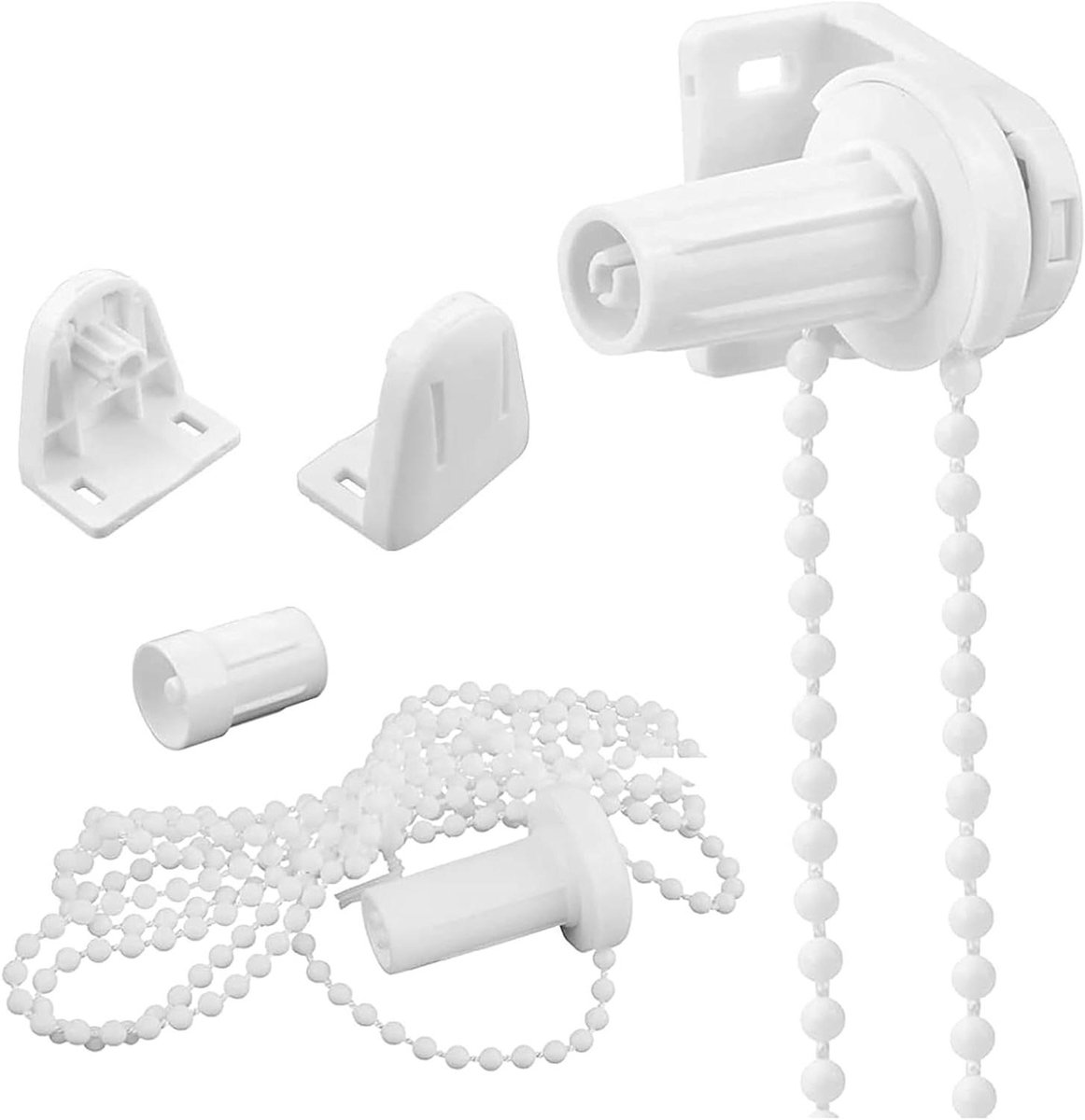 Rolgordijn Onderdelen - Reparatieset - Rolgordijn Repareren - Duurzaam PVC - 25 mm buis - Wit