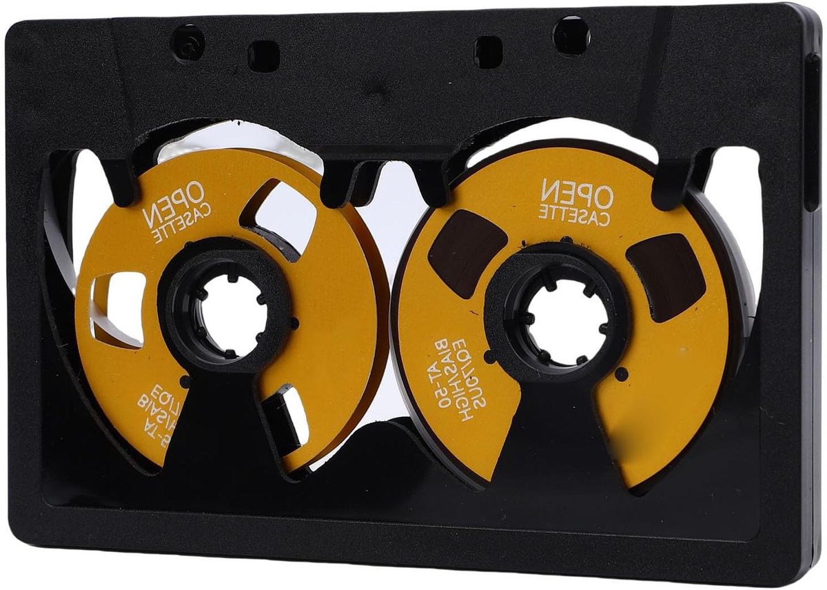 Lege Audiocassette - Opnameband - Muziek Opnemen - 50 Minuten Speeltijd - Type I Band - Zwart Goud