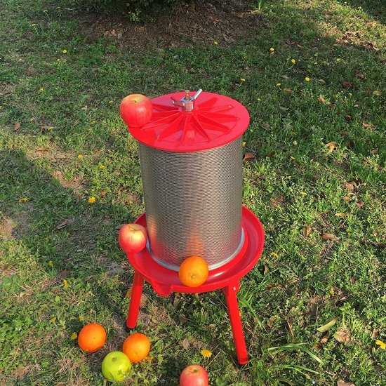 Hydropers Pers - Fruitpers Wijnpers - Sap Maken - Roestvrijstalen Mand - 20 Liter - Zilver — afbeelding 2