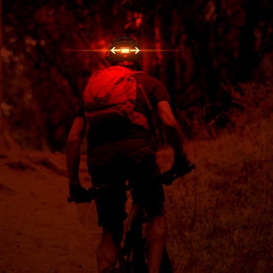 Fietshelm Achterlicht - Knipperlicht Helm - Veilig Fietsen - Draadloze Afstandsbediening - 14.2 x 3.5 x 2 cm - Blauw — afbeelding 4