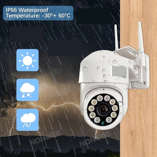 Draadloze Bewakingscamera - IP Camera Dome - Huis Beveiligen - 5MP HD Resolutie - 20M Nachtzicht - Wit — afbeelding 3