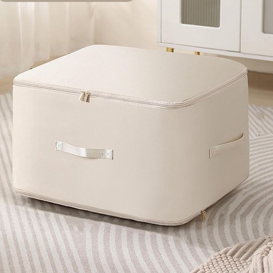Dekbed Opbergzakken - Kleding Organizer - Kast Opbergen - Ruimtebesparend Compressie - 54x42x30cm - Beige — afbeelding 2