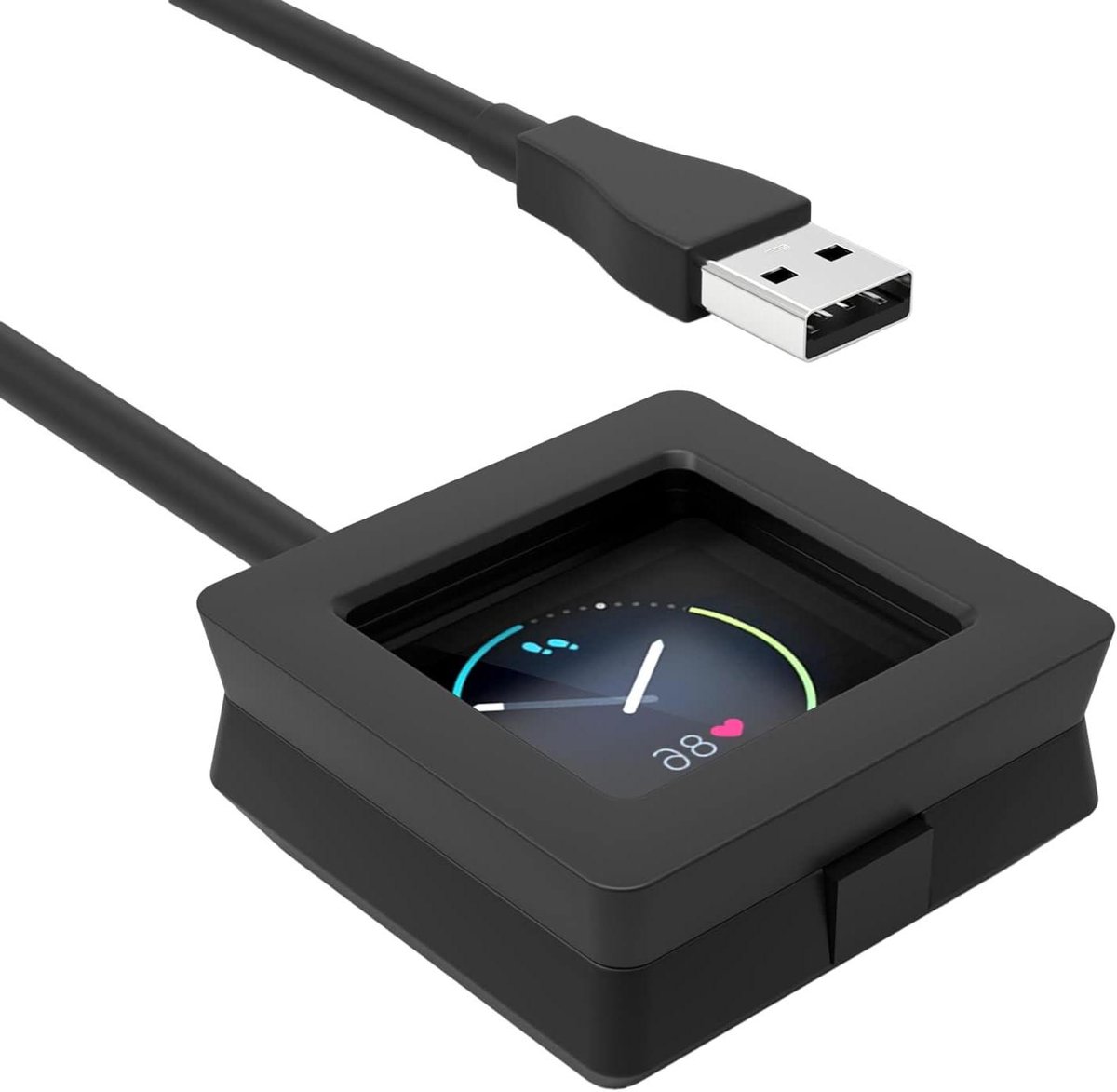 Fitbit Blaze Oplader - Smartwatch Dock - Smartwatch Opladen - Sterk Ontwerp - 93cm Kabel - Zwart