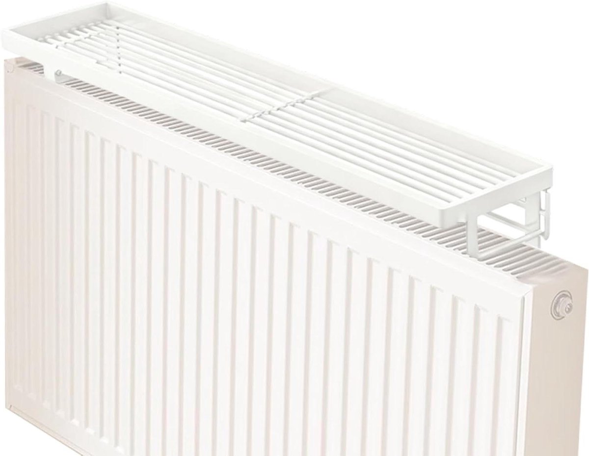 Radiator Plank - Opbergplank Organizer - Ruimte Besparen - Zonder Boren - 50x12x7cm - Wit