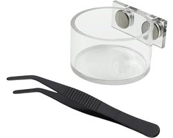 Waterdispenser Reptielen - Waterschaal Kit - Huisdier Verzorging - Magnetische Montage - 14 x 14 x 4 cm - Niet gespecificeerd