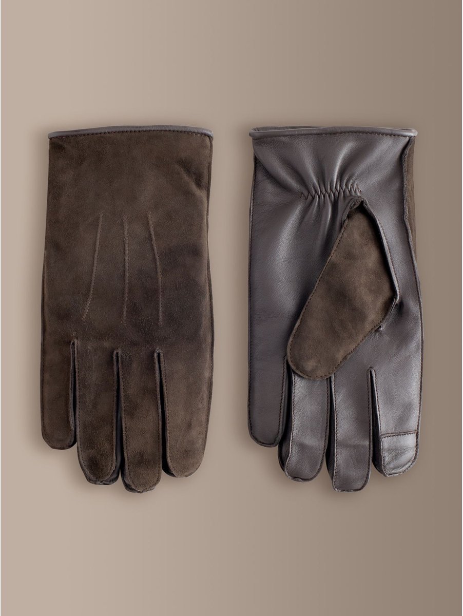 Next - Heren - Signature handschoenen van suède - Bruin