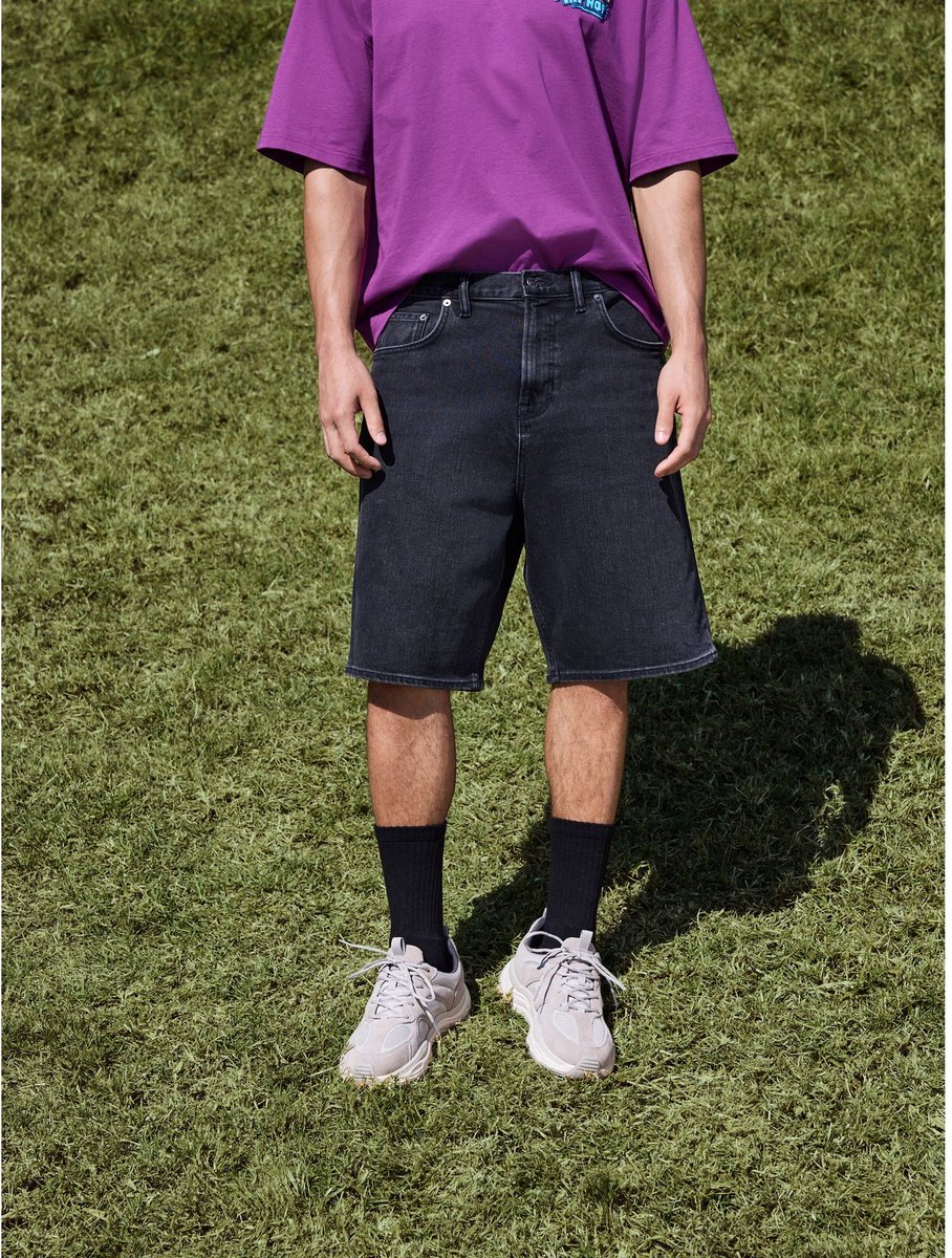 Next - Heren - Denim jortshort - Zwart