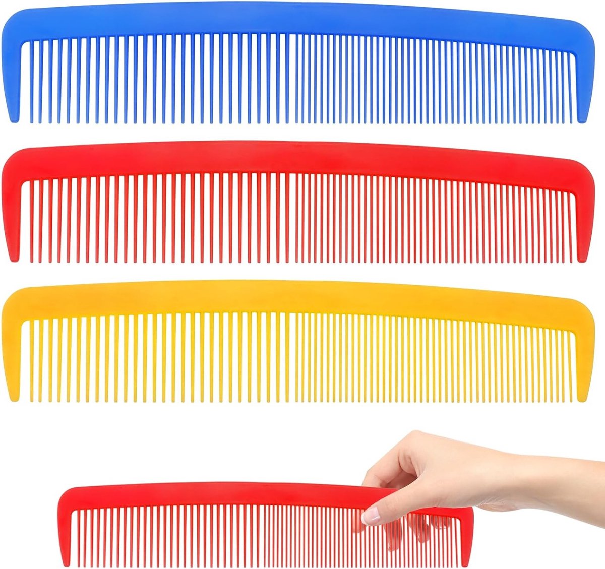 Grote grappige kam set voor Halloween - 3 stuks brede tanden kammen voor haarstyling en feestaccessoires, 14.9x3.15 inch, ideaal voor carnaval en grappen