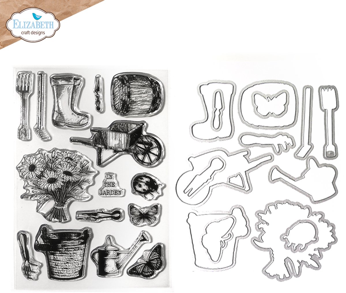 ECD Garden of love stamp and die set