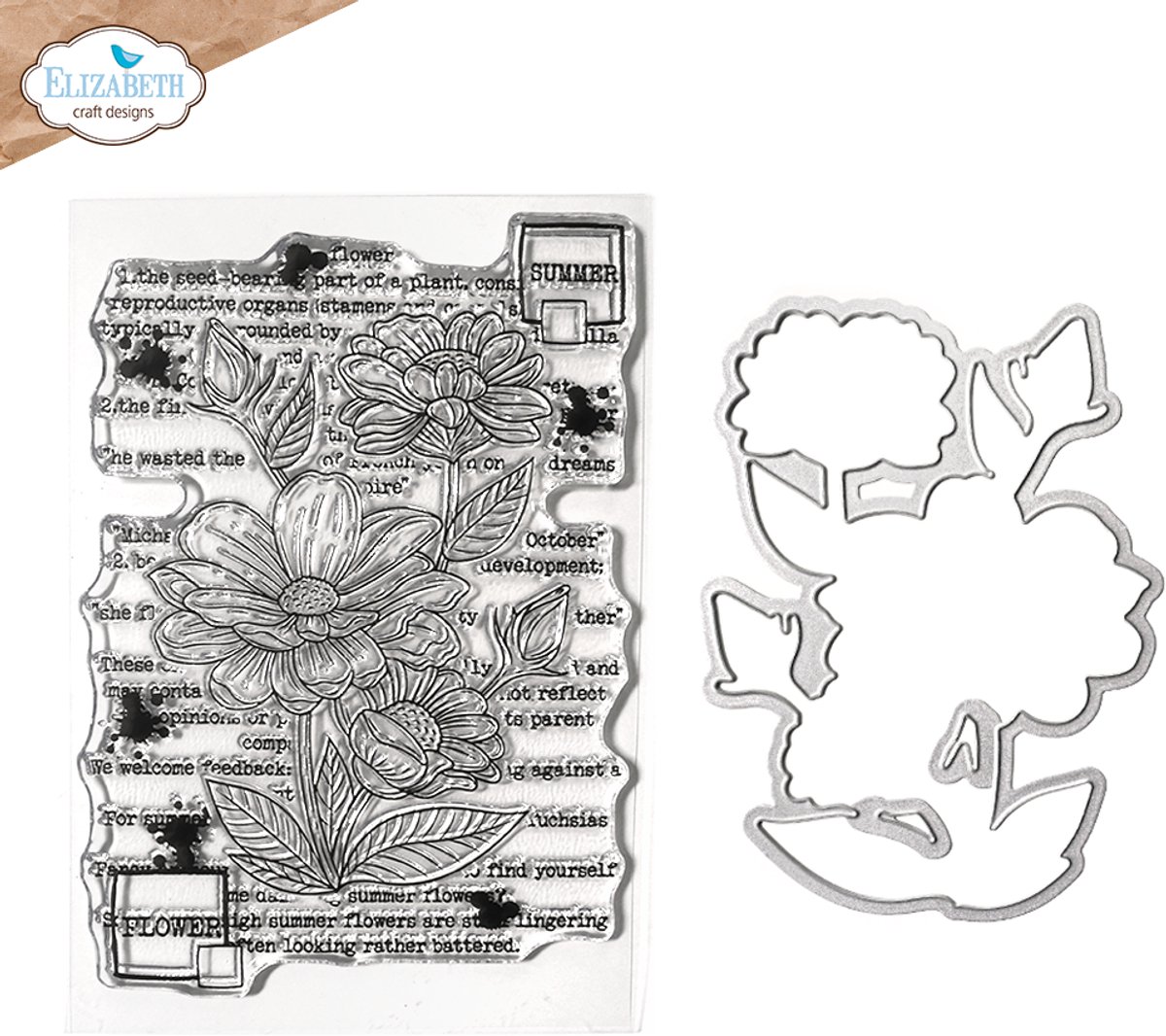 ECD Summer flower stamp and die set
