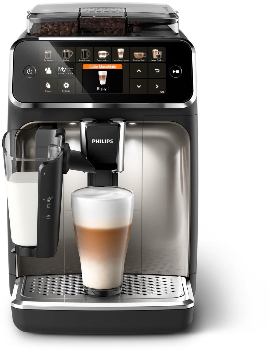 Bol.com Philips 5400 Series - Espressomachine - 12 Verschillende Dranken - LatteGo Melksysteem - Keramische molen - AquaClean Fi... aanbieding