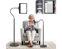 5X Oplaadbare Vergrootglas met Licht en Stand - 3-in-1 Vergrootglas - 43 Verstelbare Helderheid LEDs - Flexibele Gooseneck Vloerstaande Vergrootglazen voor Hobby - Creatief - Lezen