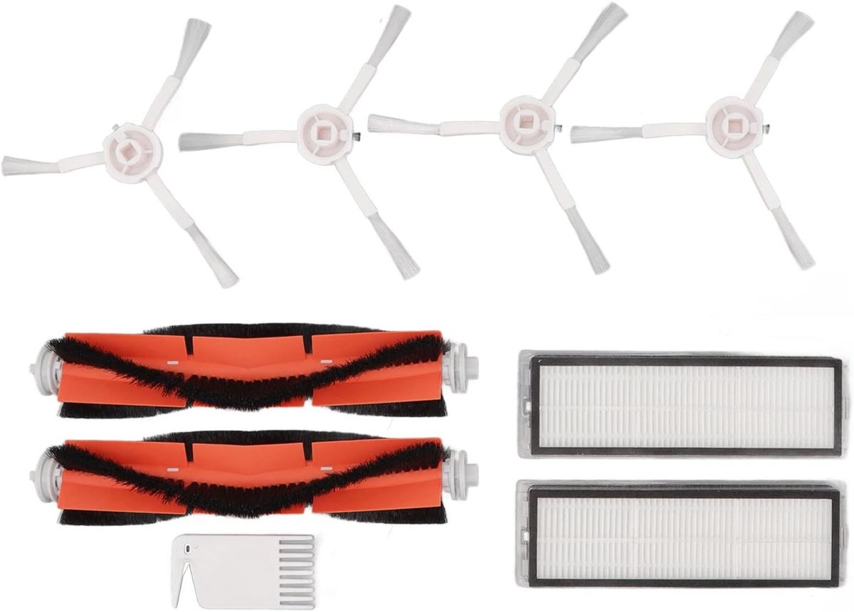 Efficiënte accessoires voor stofzuigers: 8.5 oz ABS silicone borstel, filters en kam voor robotstofzuiger en dweilfunctie