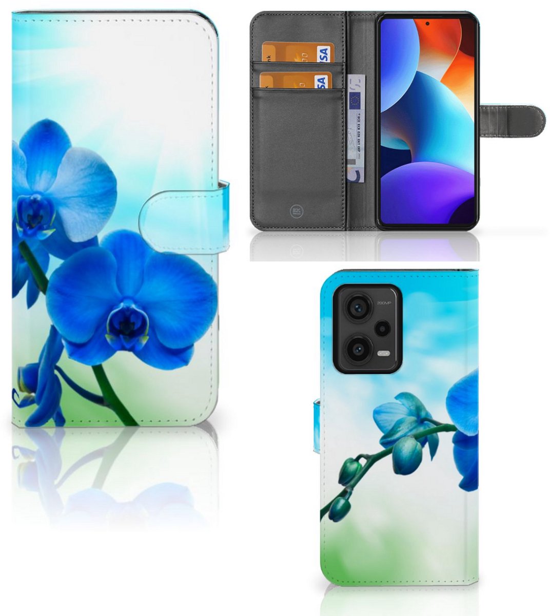 Xiaomi Redmi Note 12 Pro Plus Hoesje Orchidee Blauw - Cadeau voor je Moeder