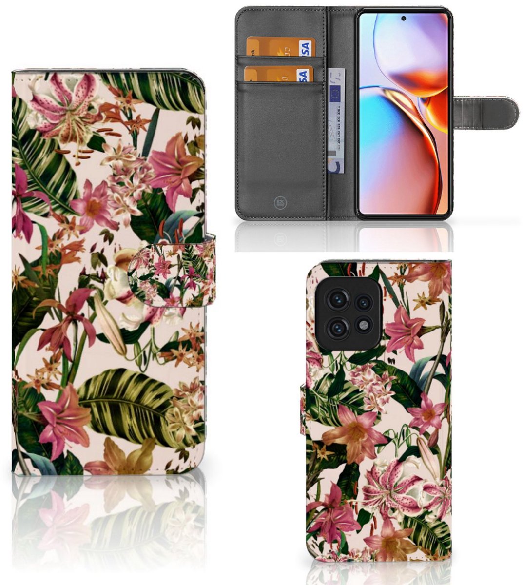 Motorola Edge 40 Pro Hoesje Flowers