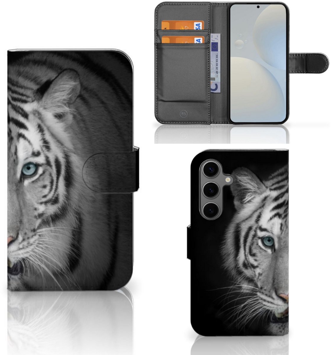 Samsung Galaxy S25 Telefoonhoesje met Pasjes Tijger