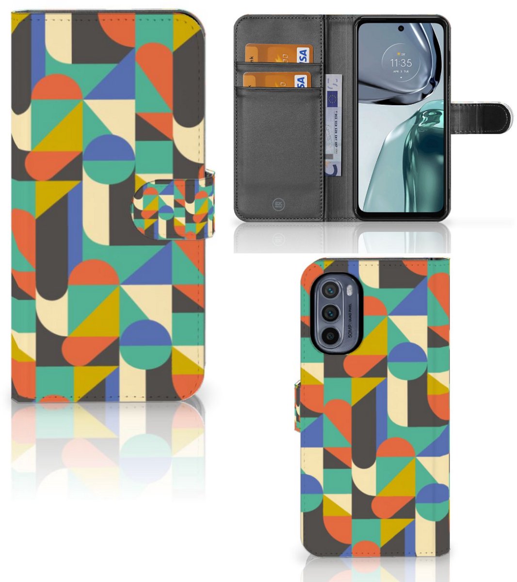 Motorola Moto G62 5G Telefoon Hoesje Funky Retro