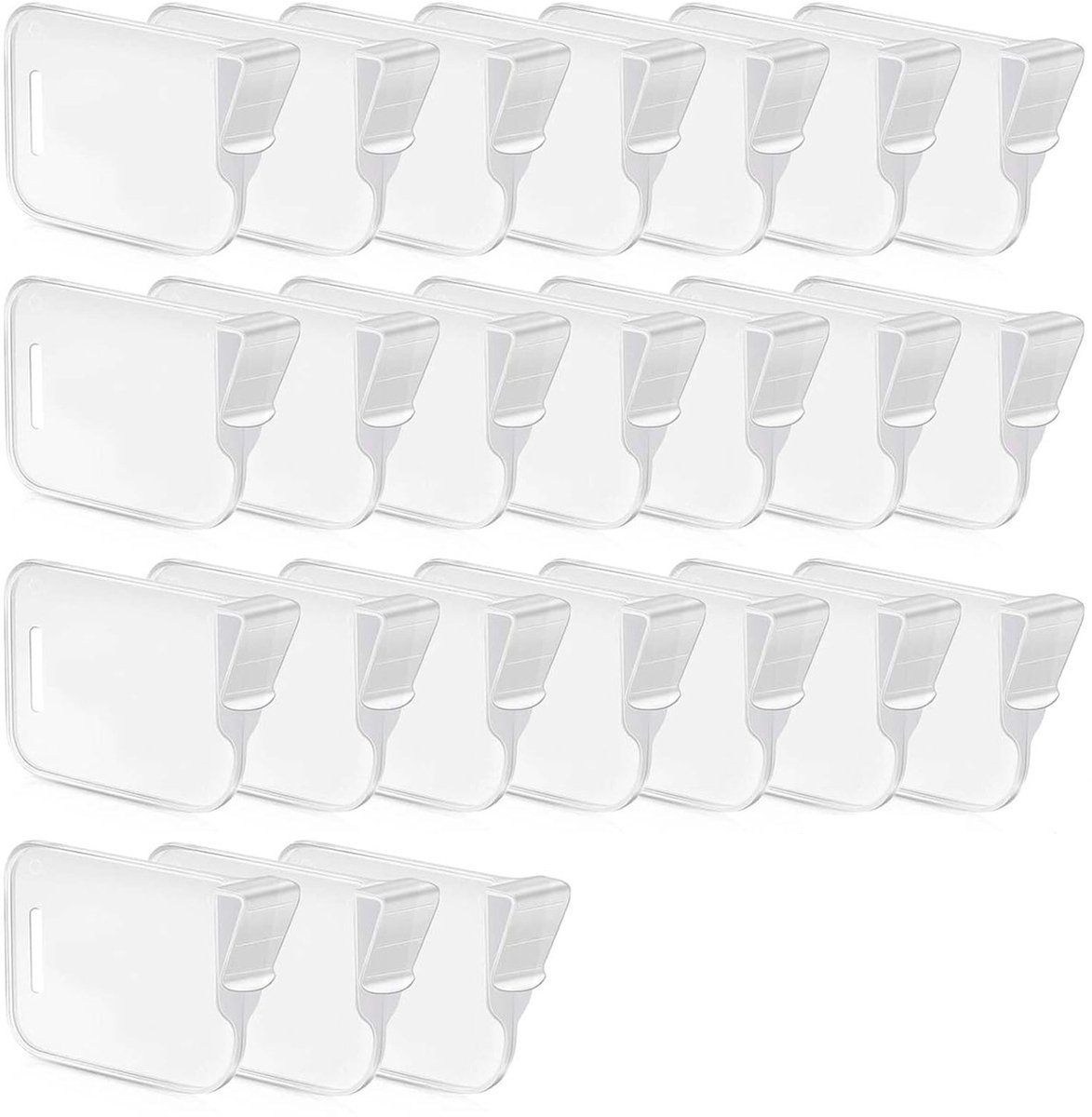 24 Stuks - Koelkastverdelers - Koelkastverdelers - Voor De Zijdeur Van De Koelkast - Verdelers - Transparant - Kunststof - 7.5*2.3*5cm - Ruimtebesparend - Lade Verdeler - Lade organizer - Koelkastverdeler Koelkast - Organisatie in de Koelkast