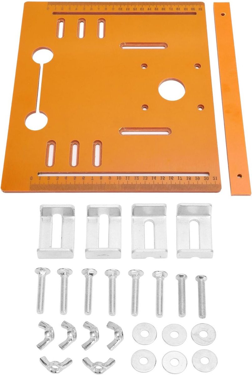 Verstelbare Basisplaat voor Cirkelzaag, Positioneringsbord voor Houtbewerking, Zaaggeleider voor Precisie en Efficiëntie (11 x 9.8 Inch)