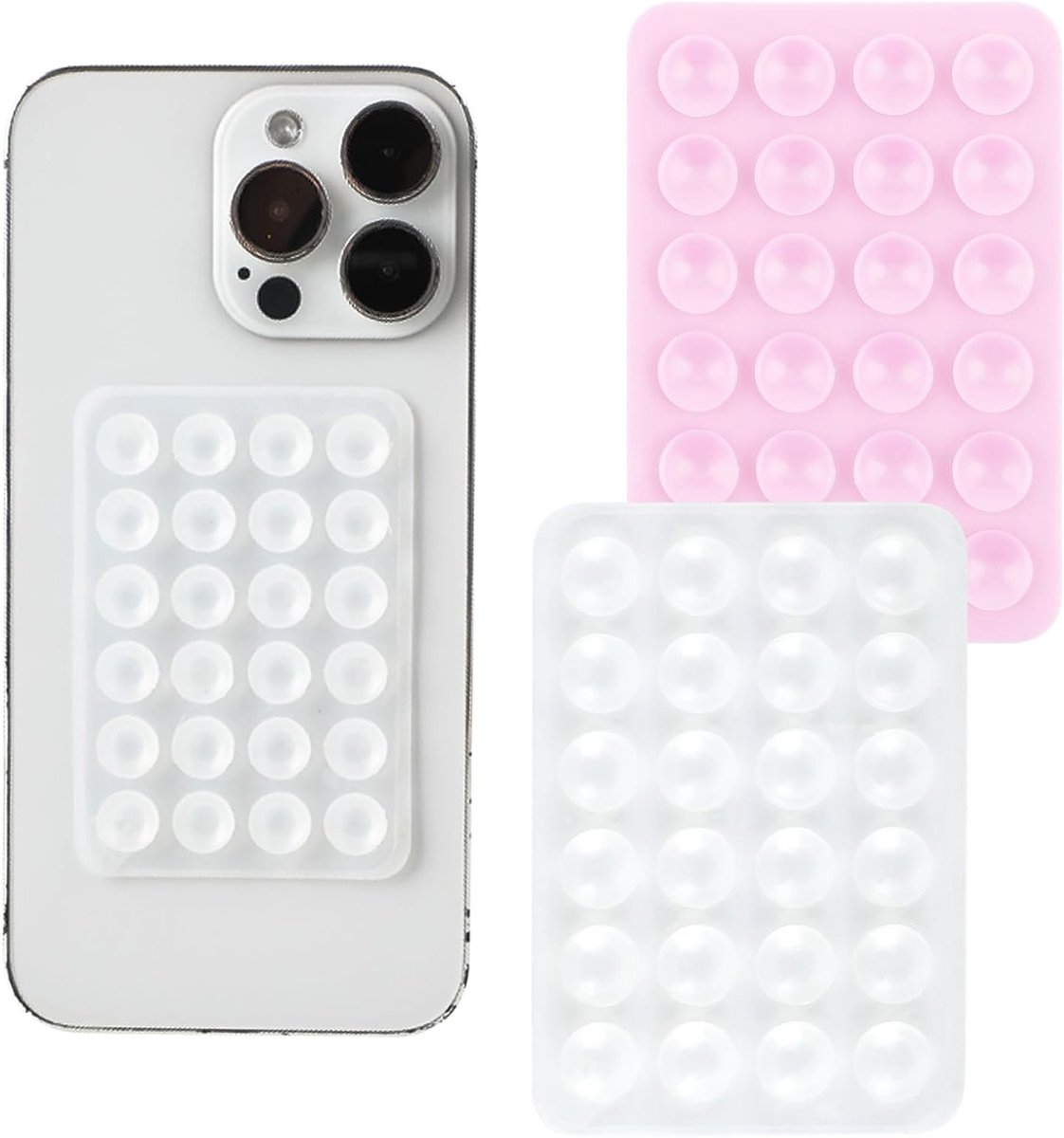 Set van 2 Silicone Telefoonhouders met Sterke Zuignappen - Handfree Houder voor Alle Mobiele Telefoons, Ideaal voor Selfies en Video-opnames