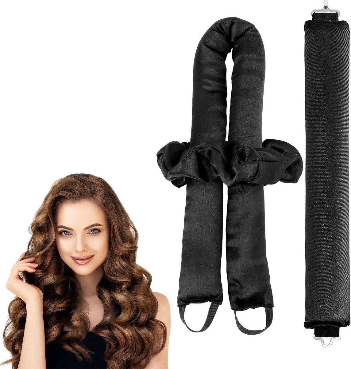 2 Stuks Warmtevrije Haarrollers voor Natuurlijke Krullen, Ideaal voor Lang Haar, DIY Styling voor een Mooi Nachtlook zonder Hitte